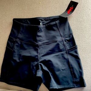 High waisted athletic shorts with pockets